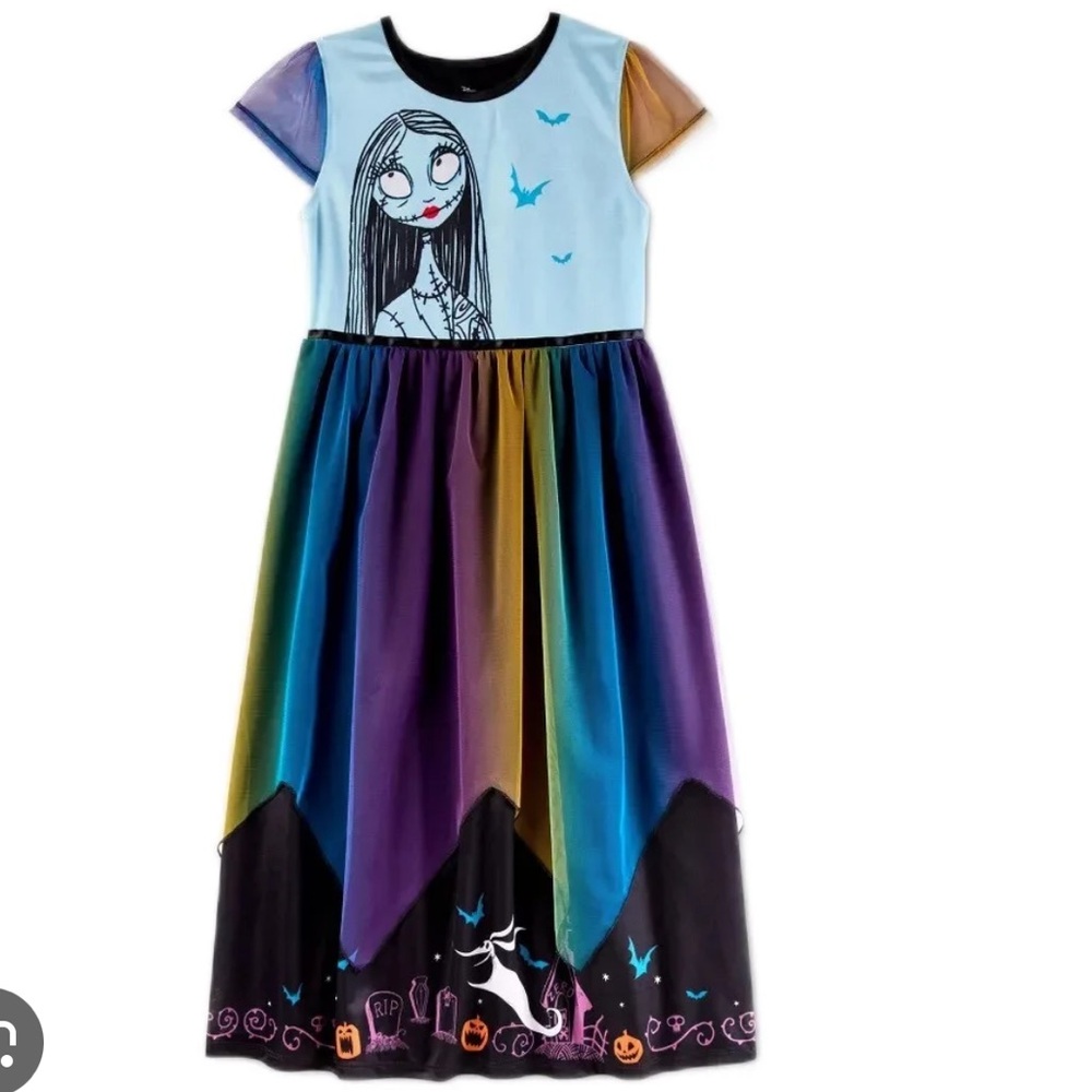 Girls' The Nightmare Before Christmas Sally Dress-up Nightgown Size Small NWT